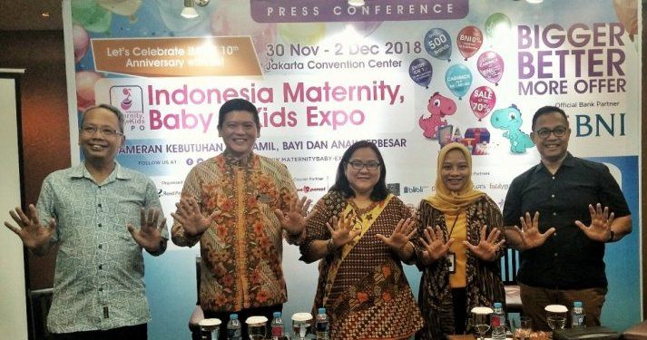 PAMERAN IMBEX. Indonesia Maternity, Baby and Kids Expo (Imbex), kembali hadir pada 30 November—2 Desember 2018 di Jakarta Convention Center, Jakarta. Penyelenggaraan kali ini sekaligus merayakan 10 tahun Imbex. Imbex akan menghadirkan 500 merek terbaik di industri perlengkapan bayi, anak, serta ibu hamil baik dari luar negeri dan dalam negeri. ANTARA/MARIA CICILIA GALUH