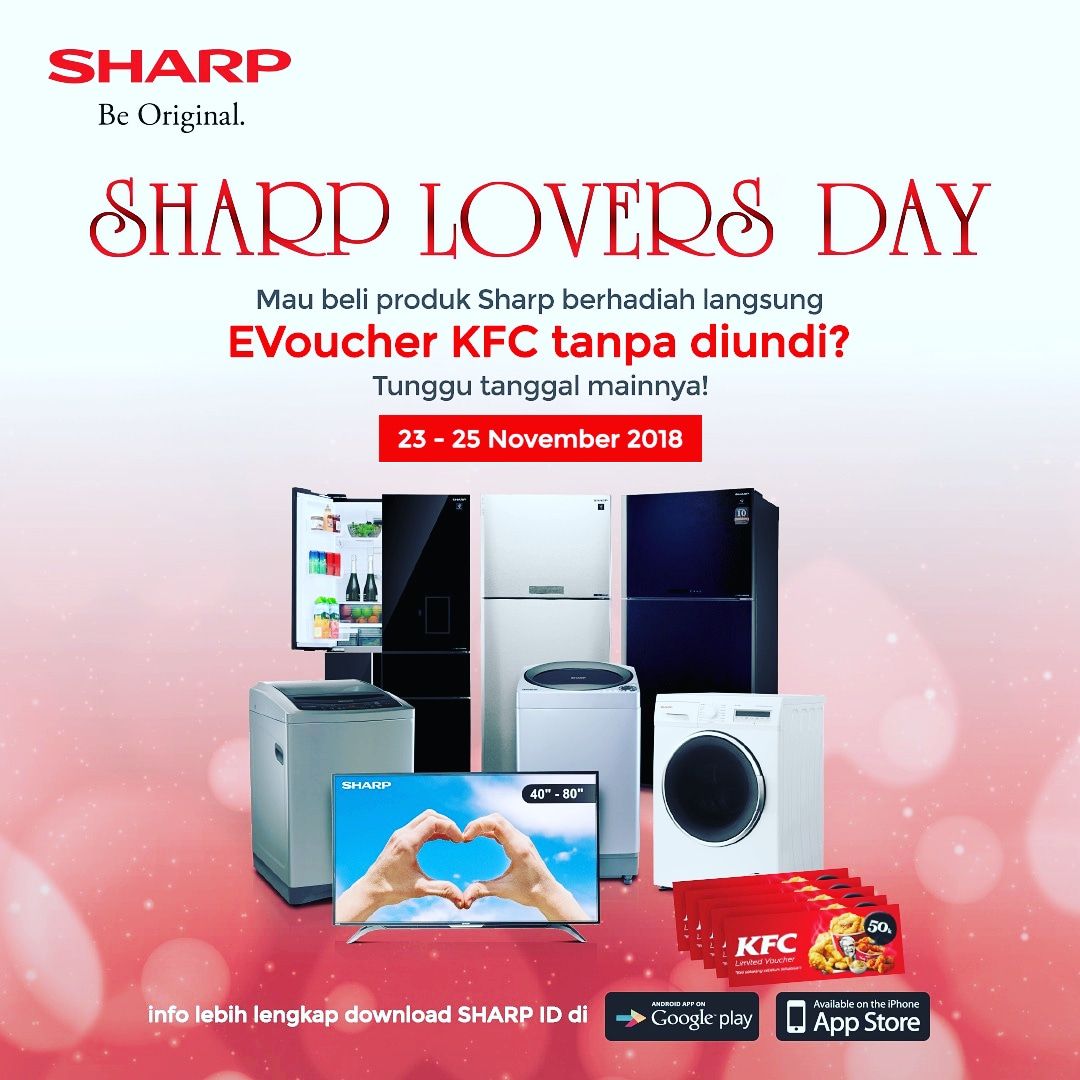 ilustrasi promosi Beli Produk Sharp Gratis Voucer KFC