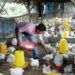 SERTIFIKAT NKV. Seorang peternak sedang memberi makan ayam di kandangnya beberapa waktu lalu. Pada 2021, Pemerintah akan memberikan sertifikat nomor kontrol veteriner (NKV) kepada sekitar 1.000 peternak di Lampung.LAMPUNG POST/ SUKISNO
