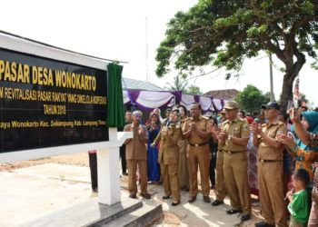 Chusnunia Resmikan Pasar Wonokarto