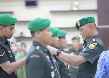Danrem 043/Gatam Lantik Tiga Pejabat Baru