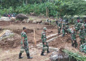 Kodim Lamsel Bangun 40 Hunian Sementara