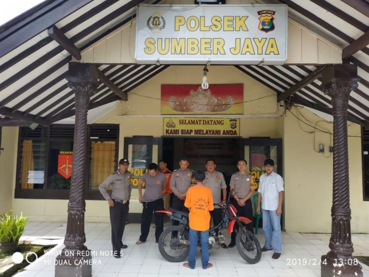Polsek Sumberjaya Bekuk Pencuri Motor