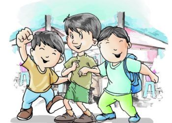 Persahabatan Wijay, Raka, dan Andi Persahabatan Wijay, Raka, dan Andi (Ilustrasi: Sugen)g Riyadi