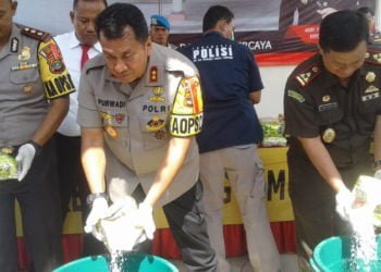 Kapolda Musnahkan 60 Kg Sabu