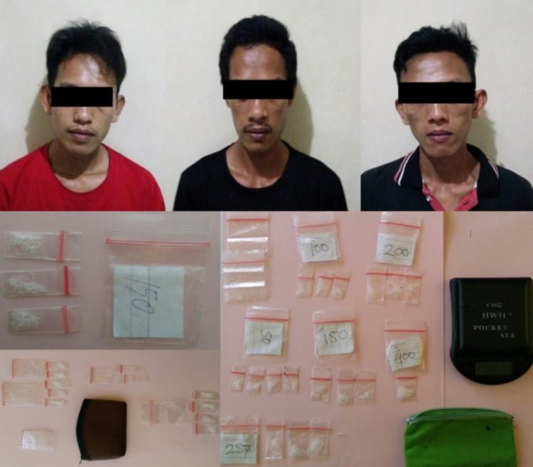 Tiga Pengedar Sabu Ditangkap Bersamaan