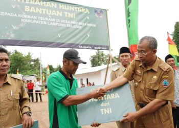 40 Hunian Sementara Diserahkan ke Korban Tsunami