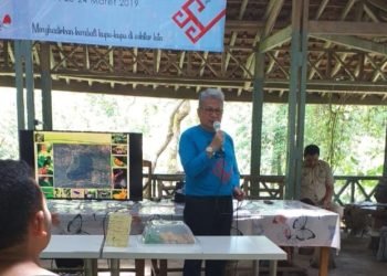 JAMBORE KUPU-KUPU. Kepala Dinas Kehutanan Provinsi Lampung Syaiful Bachri membuka Jambore Kupu-Kupu di Taman Kupu-Kupu Gita Persada, Kemiling, Bandar Lampung, Sabtu (23/3).  (ISTIMEWA)
