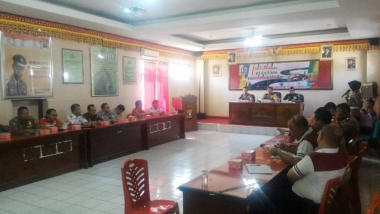Polres Lambar gelar rakor bersama OPD dan TNI untuk sukseskan MRSF 2019. Foto: Dok