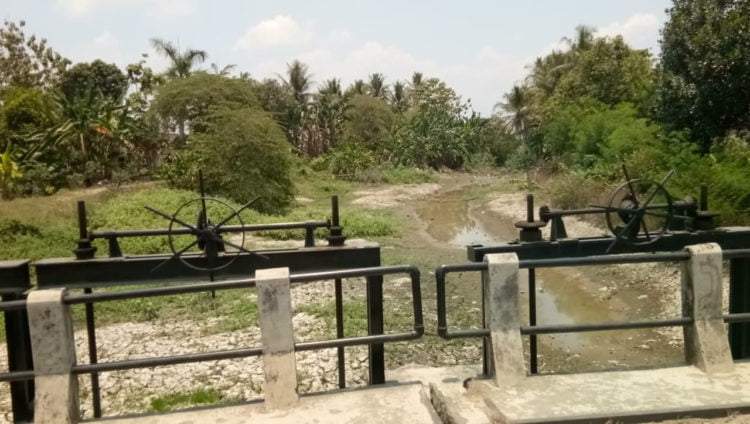 Saluran Irigasi. (DOKUMENTASI LAMPUNG POST)