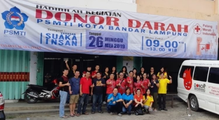 Donor Darah PSMTI Bandar Lampung Lampaui Target
