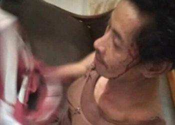 TIDAK WARAS. Pria anonim diduga orang tidak waras diamankan di Polsek Penengahan, Lampung Selatan, lantaran berupaya menculik seorang balita di Desa Tetaan, Kecamatan Penengahan. (ISTIMEWA)