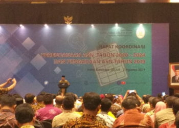 PERENCANAAN ASN. Rapat koordinasi perencanaan ASN dan pengadaan ASN tahun 2019 di Jakarta. (DOKUMENTASI BKD LAMSEL)