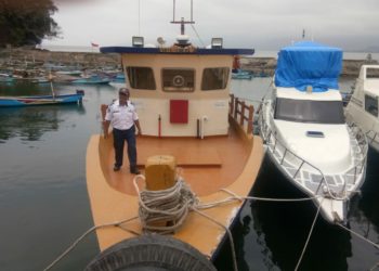 DERMAGA. Dermaga Kualastabas, Kelurahan Pasarkrui, Kecamatan Pesisir Tengah, Pesisir Barat, Senin (30/9). LAMPUNG POST/YON FISOMA