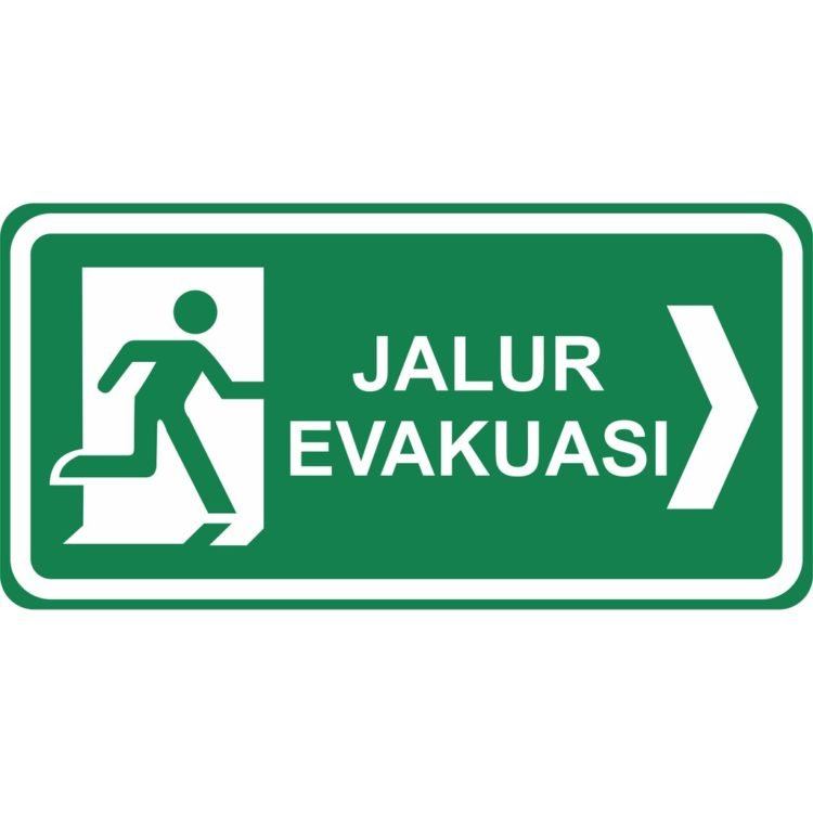 Ilustrasi Rambu Jalur Evakuasi