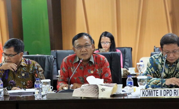 DPD. Anggota Dewan Perwakilan daerah (DPD) asal Lampung Anang Prihantoro saat rapat bersama anggota DPD yang lain. Sehari sebelum habis masa jabatan, Anang menyampaikan sederet PR bagi DPD baru asal Lampung. (DOKUMENTASI DPD)