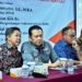 SEMINAR NASIONAL. Para pembicara seminar nasional dengan tema Peranan DPR RI dalam pengawasan pelaksanaan pendidikan tinggi di Indonesia, di Jakarta, Sabtu (31/8). (MI)