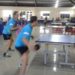 KEMBALIKAN BOLA. Pasangan Zamp II Dede Amri Gunawan/Sendy mengembalikan bola ke arah lawannya dari Zamp I pada final Kejuaraan Tenis Meja Pemuda Cup II di Hall B PKOR Way Halim, Minggu (15/9). Dede/Sendy memenangkan pertandingan sekaligus membawa timnya menjuarai kejuaraan tersebut.(DOKUMENTASI PANITIA)