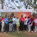 LAMPUNG POST GOLF TOURNAMENT. Gubernur Lampung Arinal Djunaidi bersama peserta Lampung Post Golf Tournament 2019, di antaranya GM PT Pertamina (Persero) MOR II Sumbagsel, Primarini, Pimpinan Wilayah BRI Bandar Lampung Wahyu Sulistiyono, Pemimpin Redaksi Lampung Post Iskandar Zulkarnain, dan Pemimpin Perusahaan Lampung Post Riza Mauluddin di Padang Golf Sukarame, Minggu (6/10).
LAMPUNG POST/SUKISNO