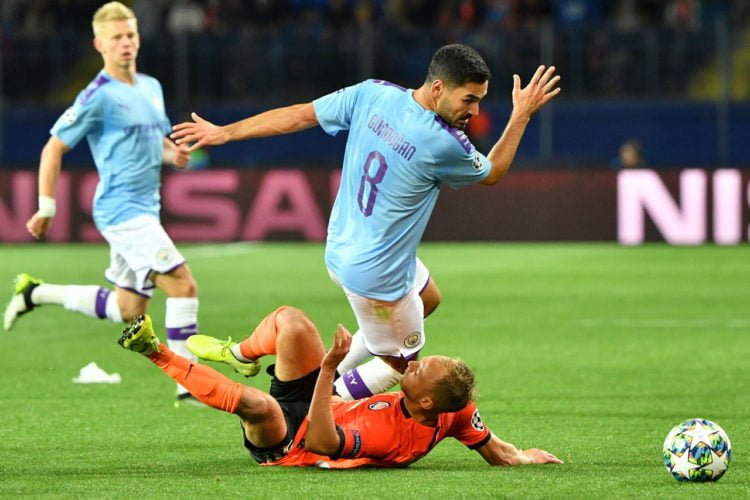 Gelandang Manchester City Ilkay Gundogan. (SERGEI SUPINSKY/AFP)