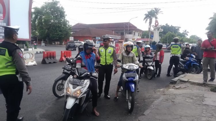 Satlantas Polres Pesawaran Dirikan Lima Posko