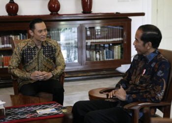 BERTEMU. Presiden Joko Widodo dan Ketua Kogasma Partai Demokrat Agus Harimurti Yudhoyono. (MI/RAMDANI)