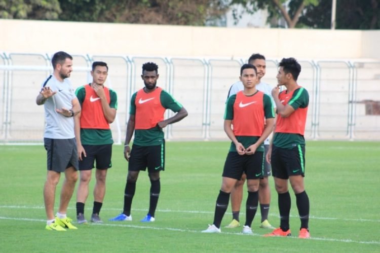 LAGA KUALIFIKASI. Suasana latihan Timnas Indonesia di Dubai. Timnas Indonesia berada di Dubai untuk melakoni lanjutan laga Grup G Kualifikasi Piala Dunia 2022 Qatar melawan Uni Emirat Arab, Kamis (10/10).(DOK PSSI)