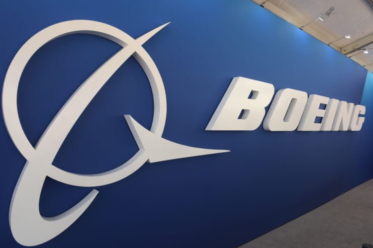 Logo Boeing. (ERIC PIERMONT/AFP)