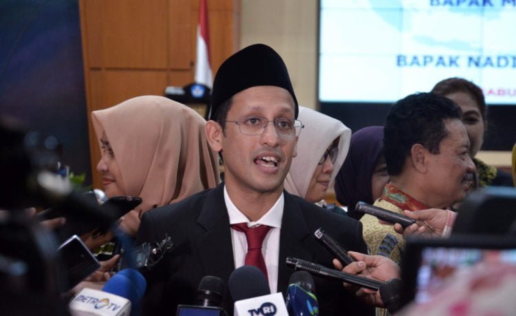 Menteri Pendidikan dan Kebudayaan Nadiem Anwar Makarim.(MI/ANDRI WIDIYANTO)
