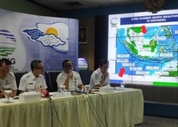 Kepala Pusat Gempa Bumi dan Tsunami BMKG, Rahmat Triyono di Kantor BMKG