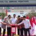 Presiden Joko Widodo didampingi beberapa menteri dan Gubernur Lampung Arinal Djunaidi saat meresmikan JTTS Terbanggi Besar—Pematang Panggang—Kayu Agung di pintu tol Simpang Pematang, Mesuji, Jumat, 15 November 2019.(Lampost.co/Asrul Septian Malik)