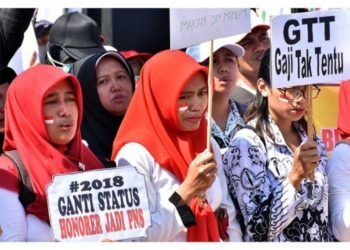 Ilustrasi guru honorer. (LAMPUNG POST)