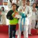 RAIH EMAS. I Gusti Arya Guntur Wira Utama pelajar SMPN 5 Blambangan Umpu meraih medali emas di Kejuaraan Nasional Karate Senkaido Championship Menpora Cup 2019. n DOKUMENTASI PRIBADI