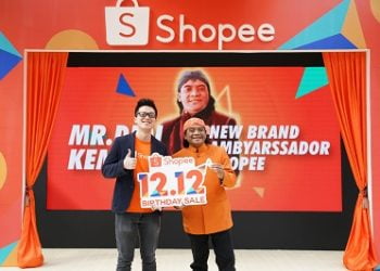 Handhika Jahja, Direktur Shopee Indonesia Bersama Didi Kempot, Brand Ambassador Terbaru Shopee. DOK Shopee