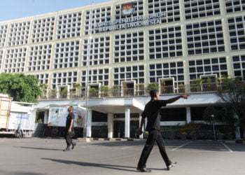 Gedung KPU. (ANTARA/RENO ESNIR)