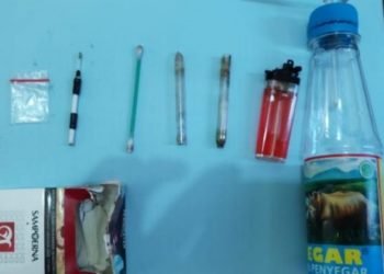 Barang bukti yang diamankan petugas. Foto.dok polres