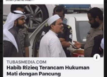 Tangkapan berita bohong di media sosial.Istimewa