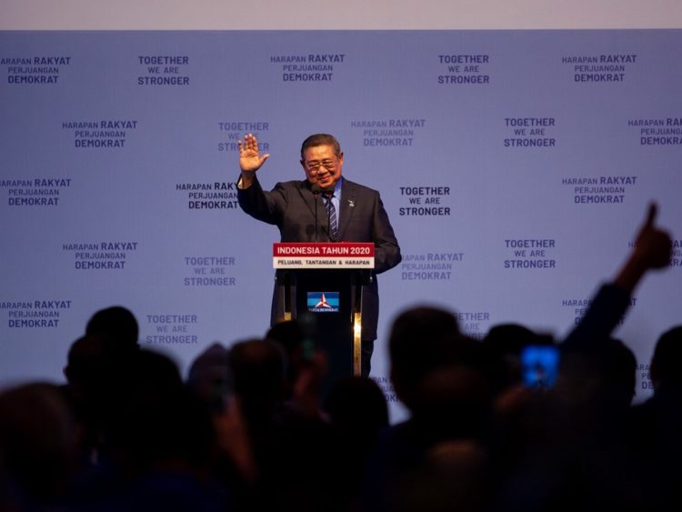 Ketua Umum Partai Demokrat Susilo Bambang Yudhoyono (SBY). Foto: Antara/Dhemas Reviyanto.