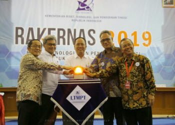 Pemerintah meluncurkan Lembaga Tes Masuk Perguruan Tinggi (LTMPT) saat penutupan Rapat Kerja Nasional 2019 di Semarang, Jawa Tengah, Jumat, 5 Januari 2019. (MI)