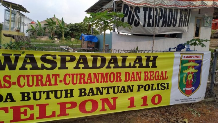 Imbauan kewaspadaan terhadap aksi kriminalitas di masyarakat. (LAMPUNG POST/SUKISNO)