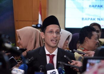 Menteri Pendidikan dan Kebudayaan Nadiem Anwar Makarim.(MI/ANDRI WIDIYANTO)