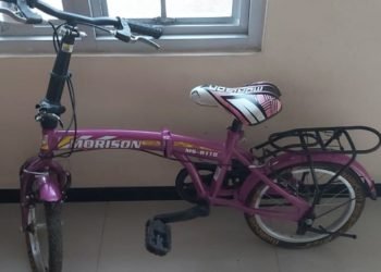 Barang bukti sepeda yang dicuri kedua pelaku. Lampost.co/Perdhana Wibisono