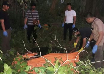 TKP penemuan mayat tanpa identitas. Foto Dok humas Polres