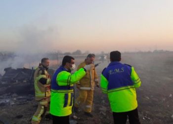 Lokasi kecelakaan pesawat Ukraina di Teheran, Iran. Foto: IRNA