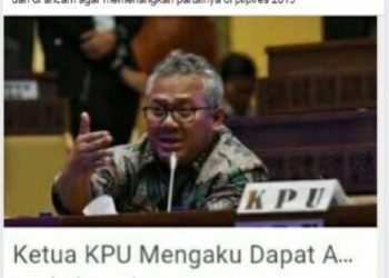 Tangkapan berita bohong di media sosial.Istimewa