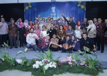 RAMAH TAMAH. Suasana ramah tamah Ikatan Keluarga Alumni Universitas Diponegoro Provinsi Lampung di Hotel Bukit Randu, Selasa (7/1).  ISTIMEWA