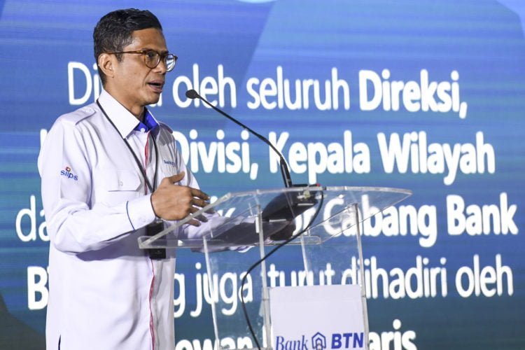 KPR UNTUK MILENIAL. Direktur Utama PT Bank Tabungan Negara (Persero) Tbk  Pahala N Mansury. BTN secara khusus menyiapkan inovasi kredit pemilikan rumah (KPR)
untuk kalangan milenial. (ANTARA/HAFIDZ MUBARAK A)