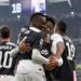 Para pemain Juventus merayakan gol ke gawang Brescia (Twitter/Juventus) Medcom.id