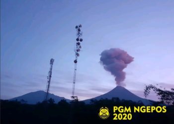 Pantauan Gunung Merapi dari PGM Ngepos, Kamis, 13 Februari 2020. Dokumentasi BPPTKG.
