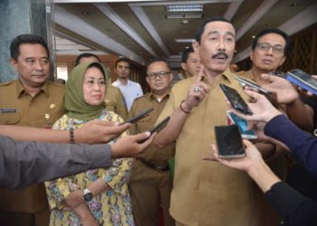 Sekretaris Jenderal (Sekjen) Kemendagri, Hadi Prabowo (kedua dari kanana). (MI/MOHAMAD IRFAN)